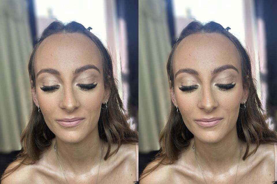 Radiant bridal makeup