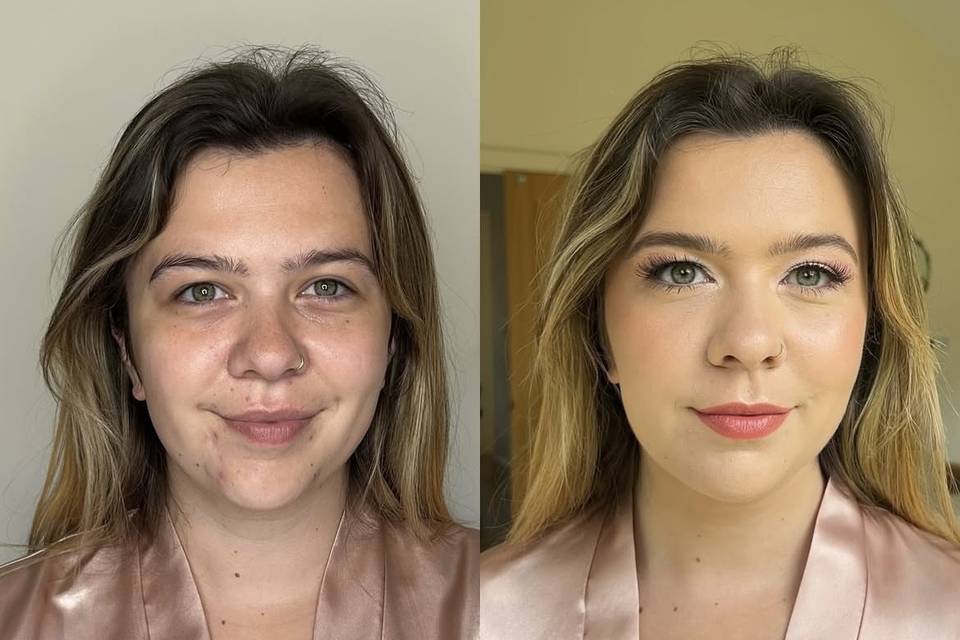Bridesmaid before and after 🤍