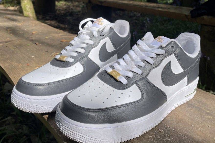 Men Grey custom trainers