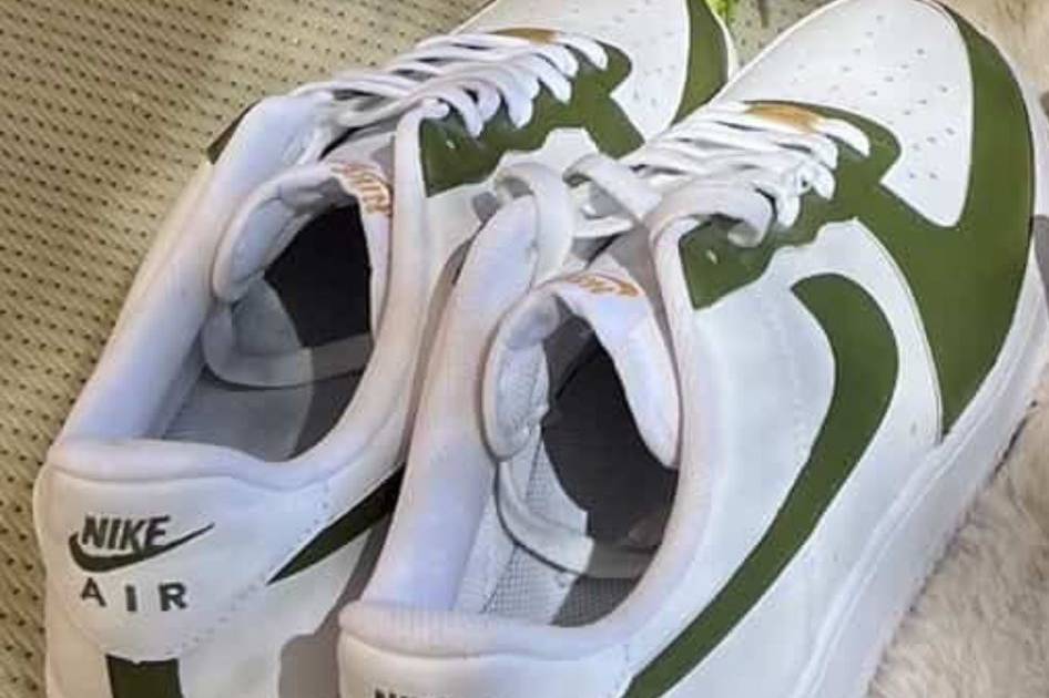 Men Green custom trainers