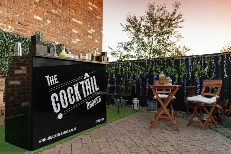 Outdoor pop-up cocktail bar