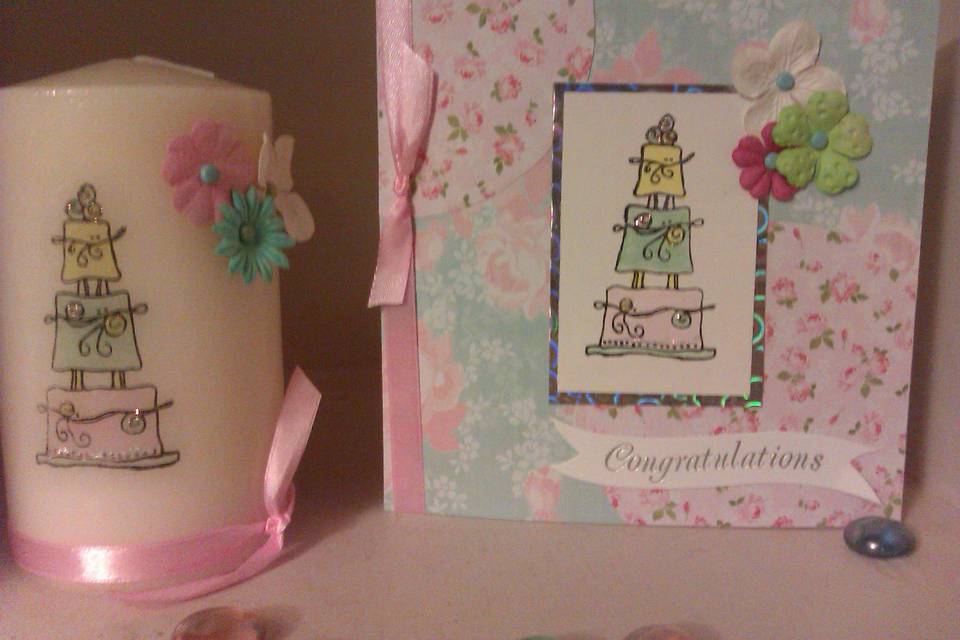 Card and candle gift set