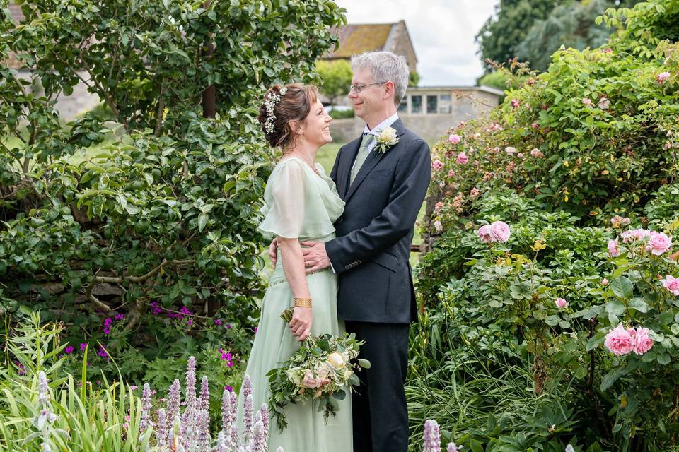 Pale green bespoke dress