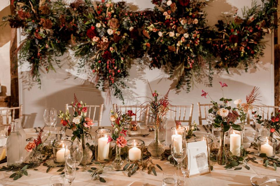 Barn Wedding Top Table