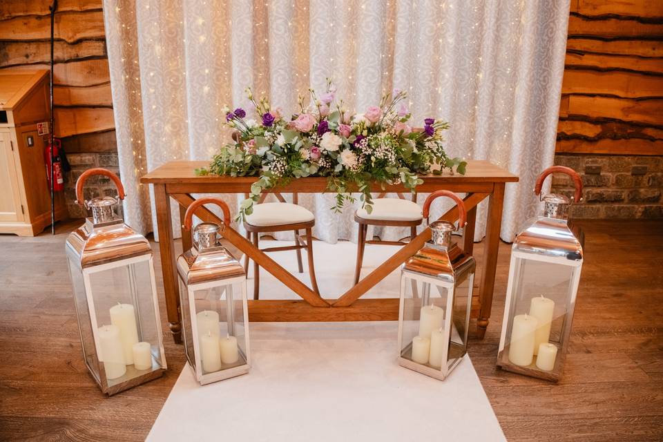 Top Table Arrangement