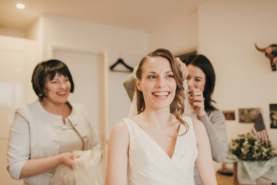 Kristina's wedding morning