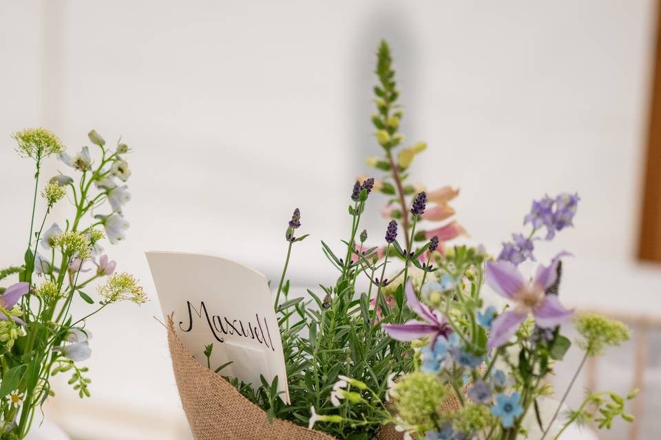 Seasonal and local flowers