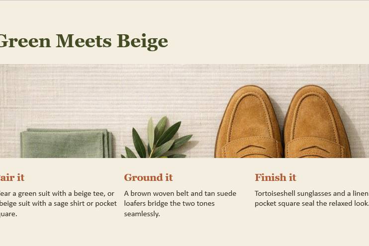 Green Meets Beige