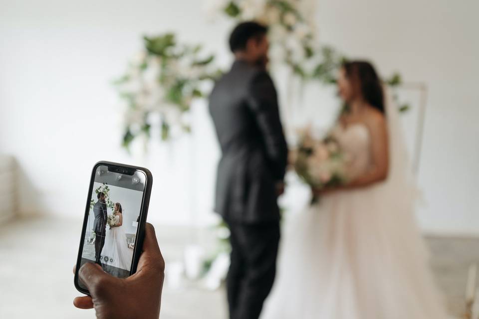 Phone wedding video