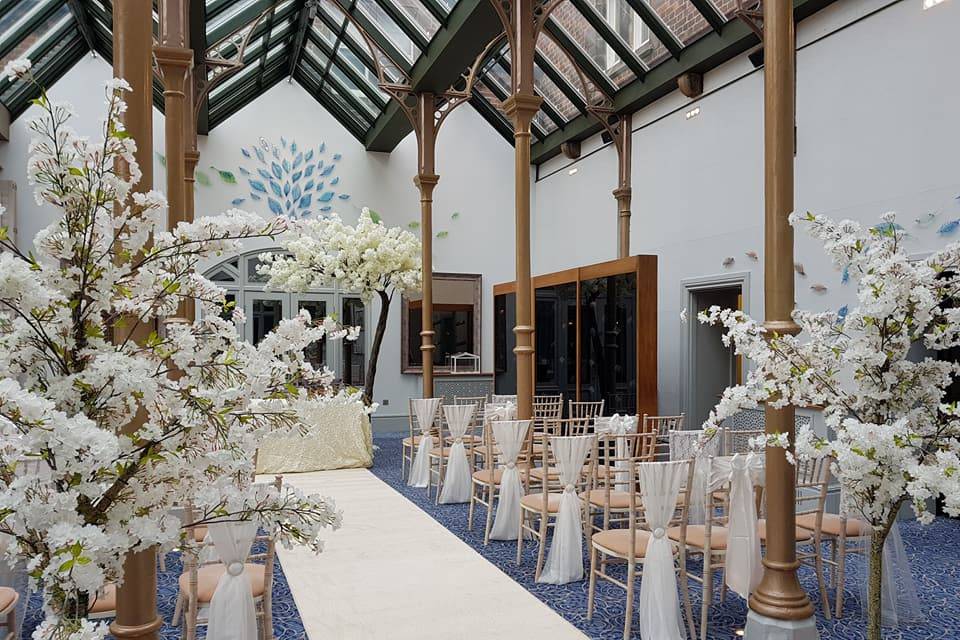 Blossoms & Ivory Drape Sashes