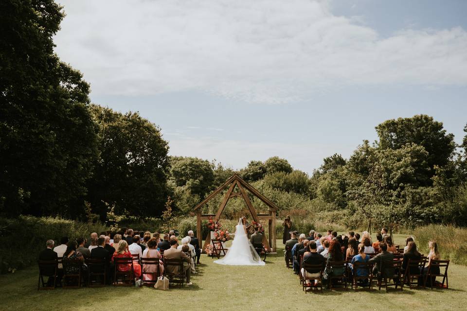 Outdoor ceremony Gower