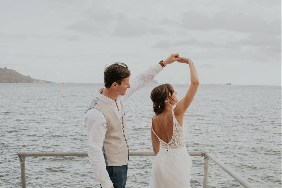 Coastal wedding dance