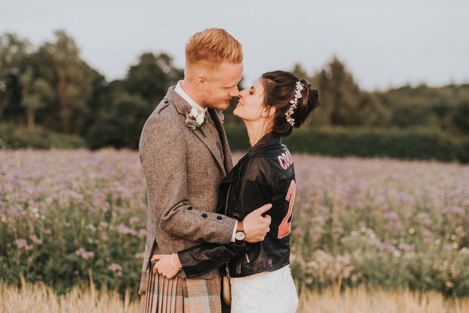 Newlyweds on couples shot