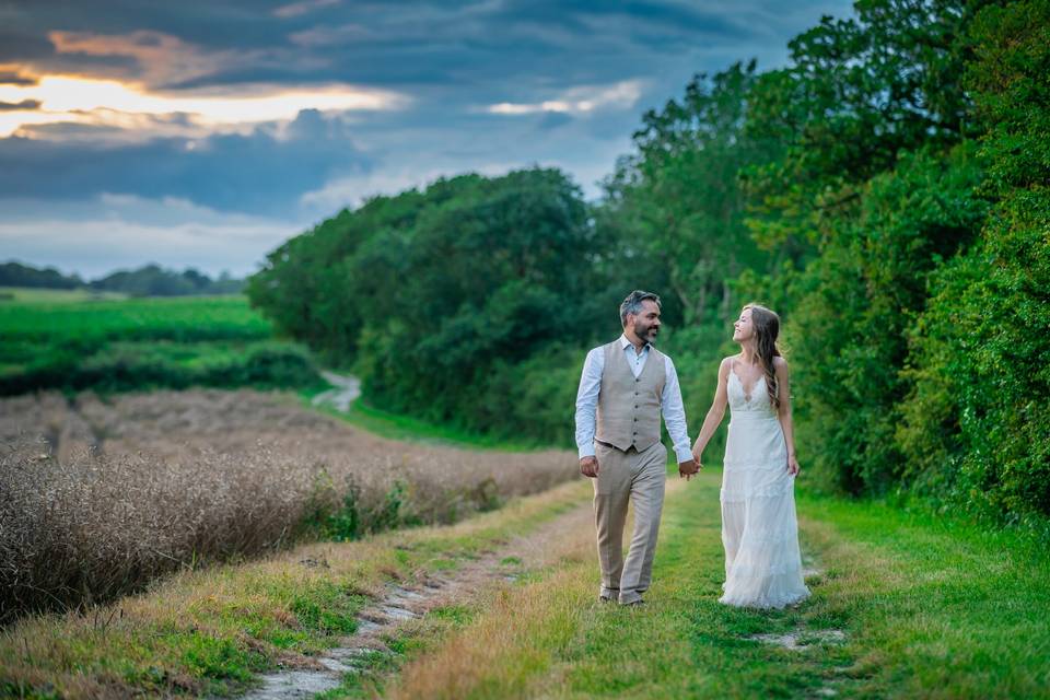 Romantic couple portrait