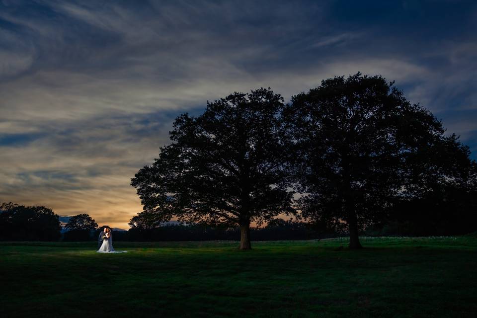 Sunset couple shot