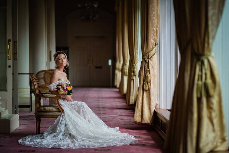 Bride alone portrait