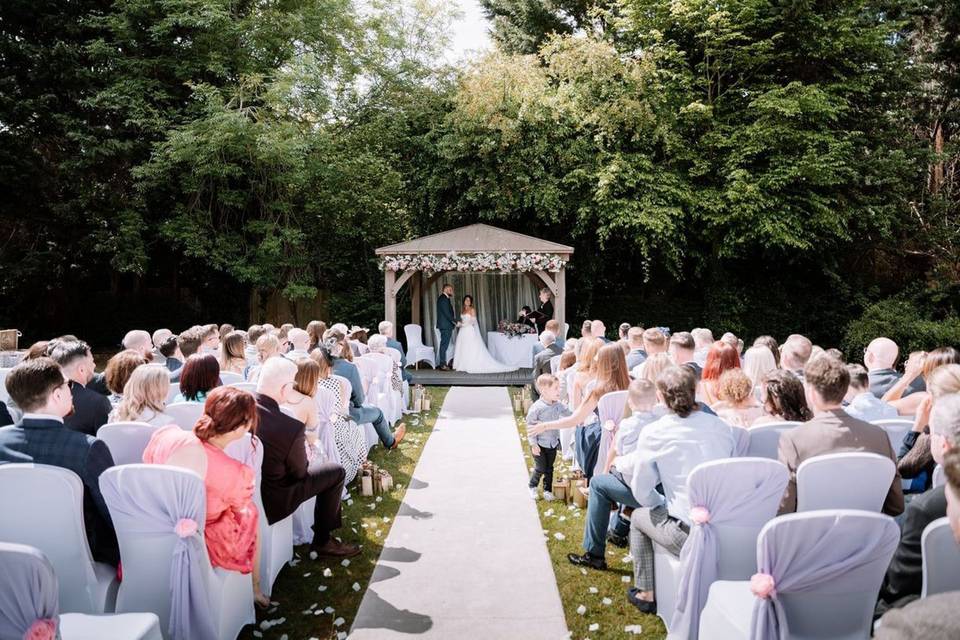 Outdoor wedding ceremony