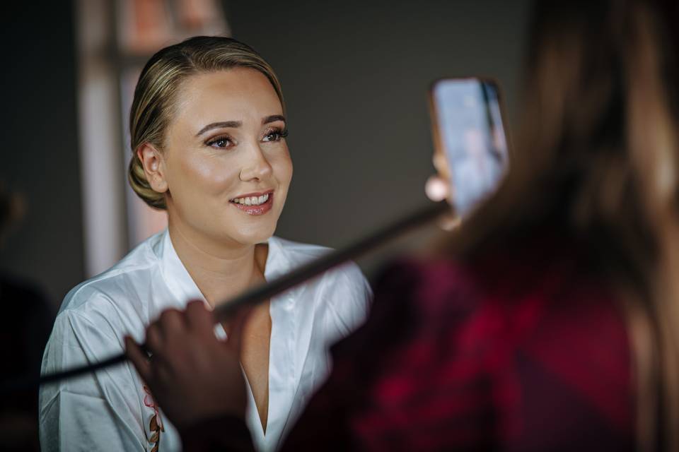 Elegant hair and makeup