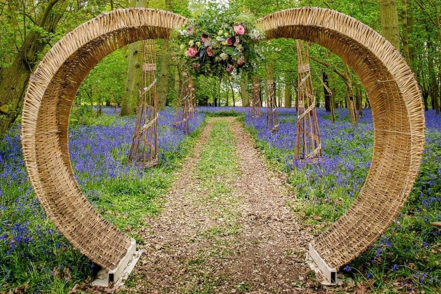 Ceremony among bluebells