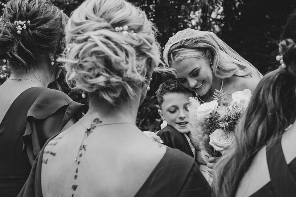 Bride with son