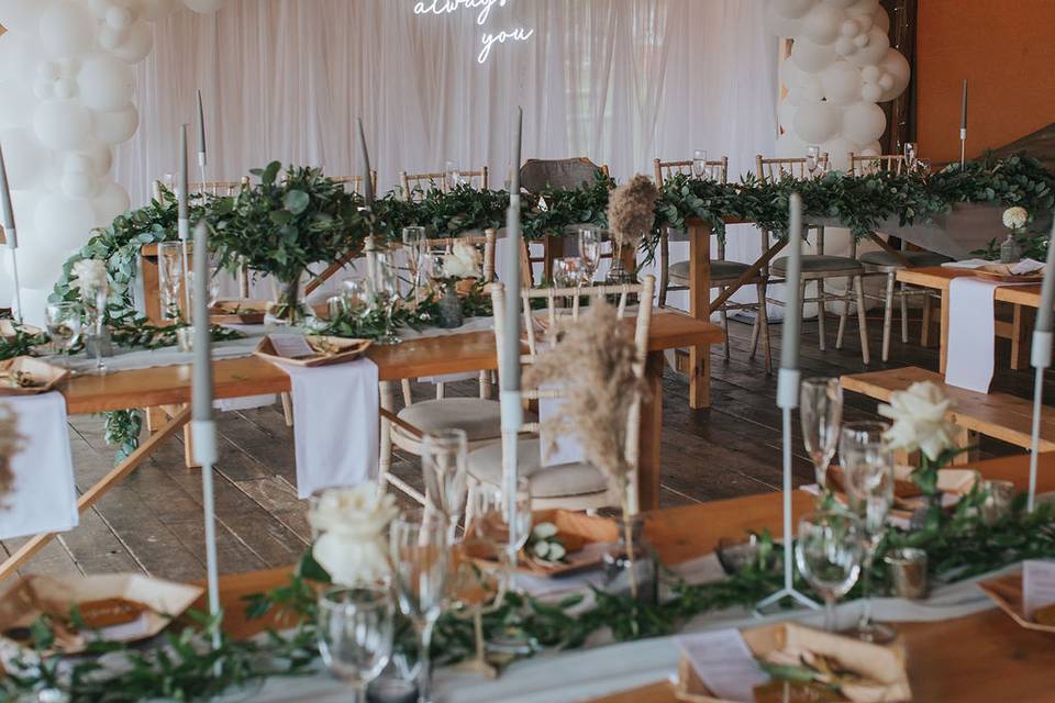 Backdrop and table styling
