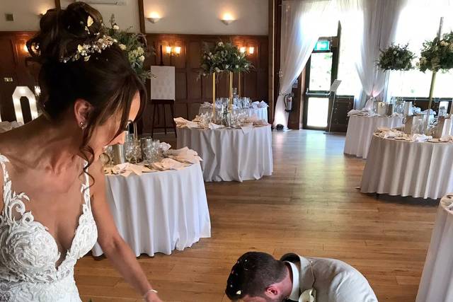 Kissing the groom