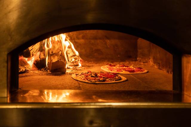 Wood fired pizzas
