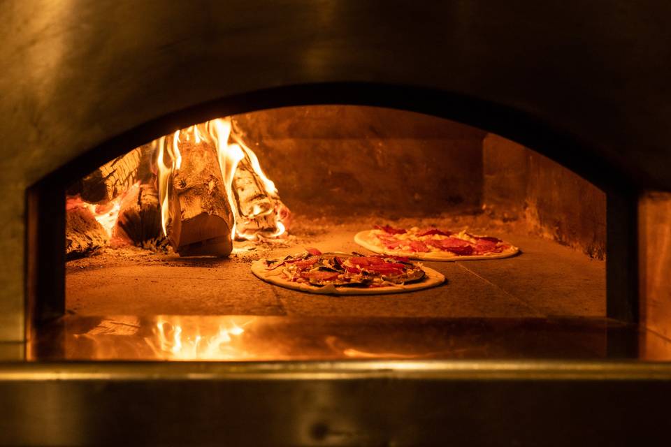 Wood fired pizzas