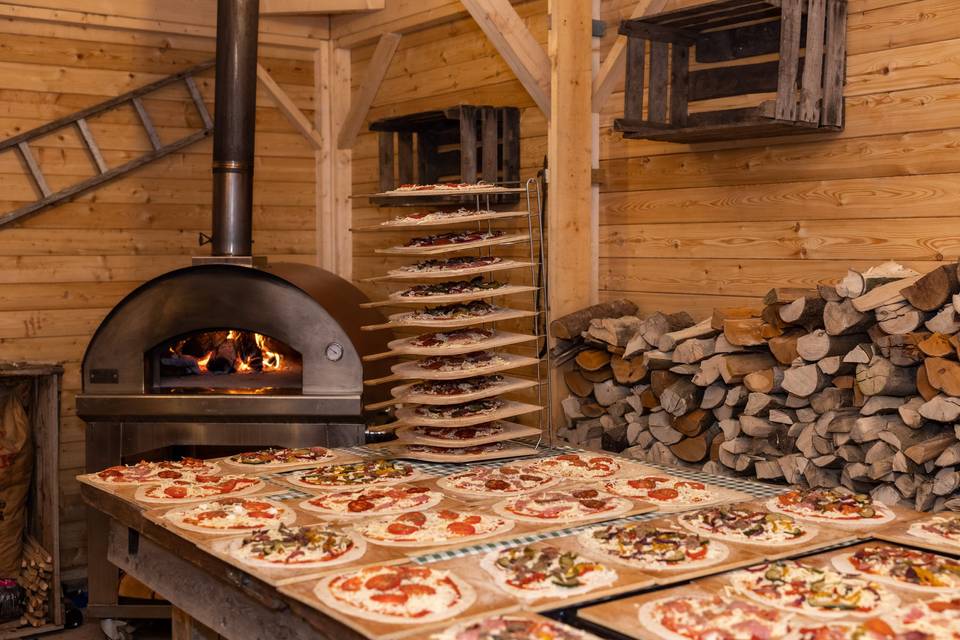 Wood fired pizzas