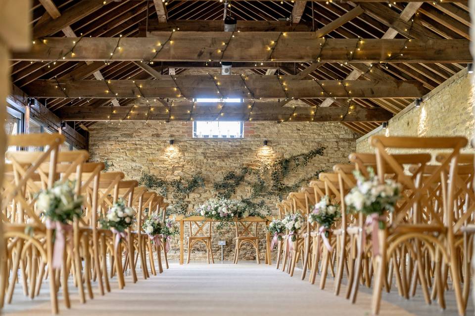 The aisle in our of our barns