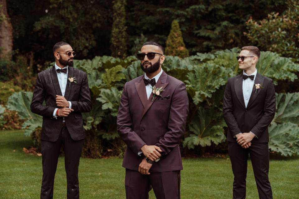 Groom and groomsmen