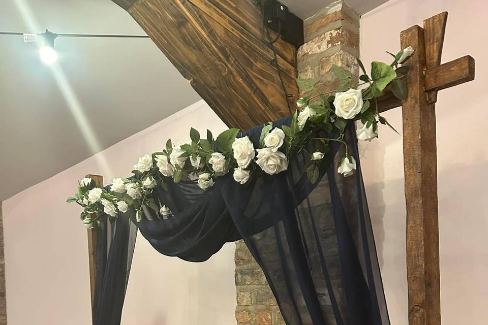 Rustic wedding arch