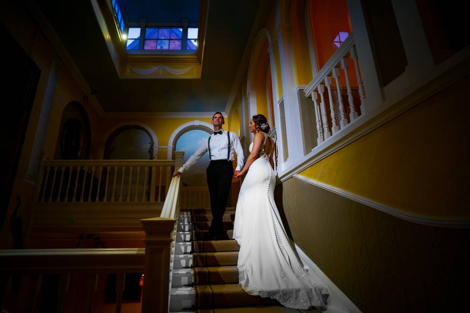 Couple on the stairs