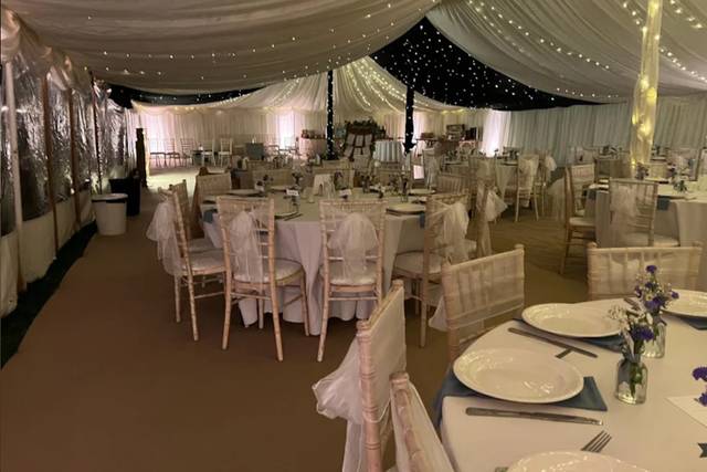 Starlit cloth over dance floor
