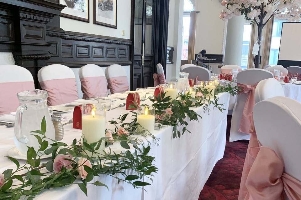 Dusky Pink top table