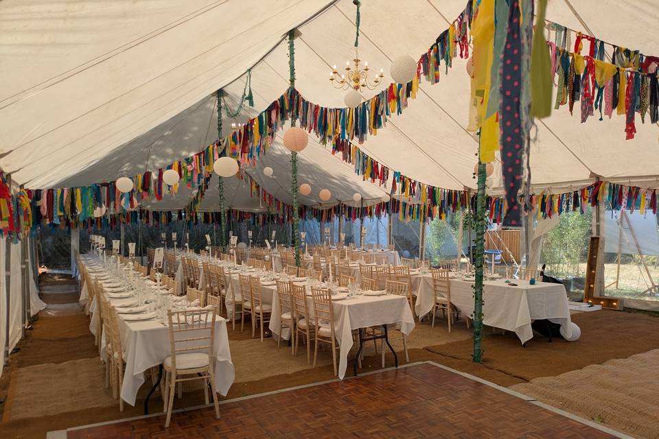 Inside 9m x 18m traditional