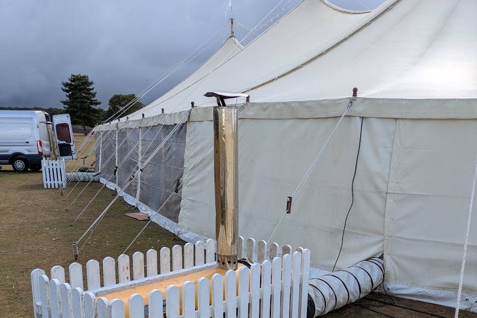 Marquee diesel heater fence