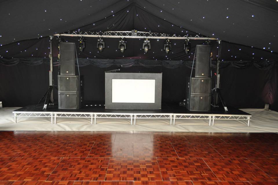 Main Stage in marquee