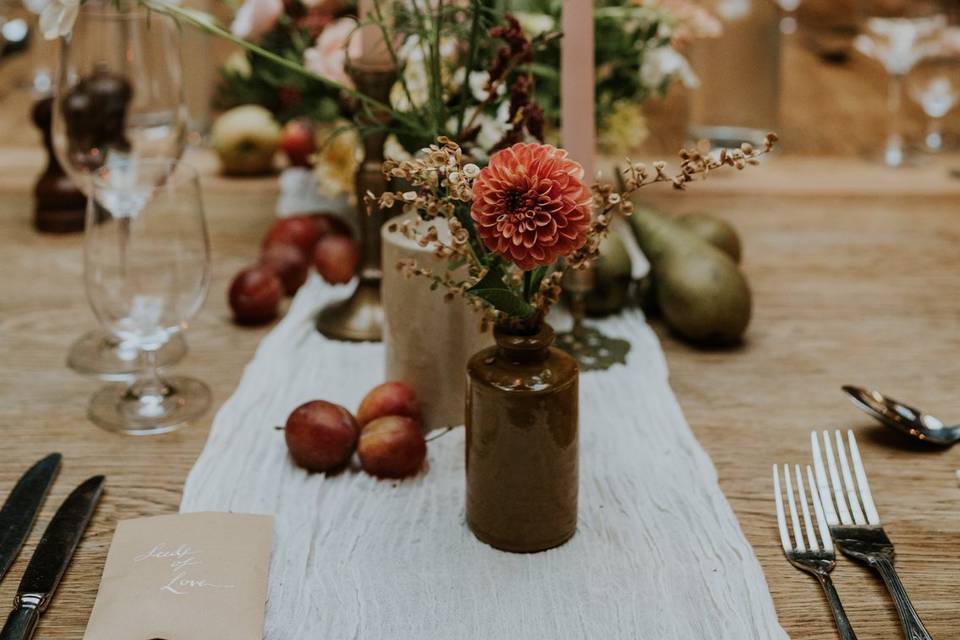 Autumn table centre