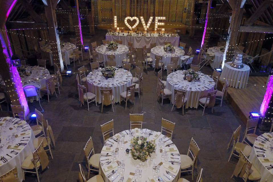 Reception area from above