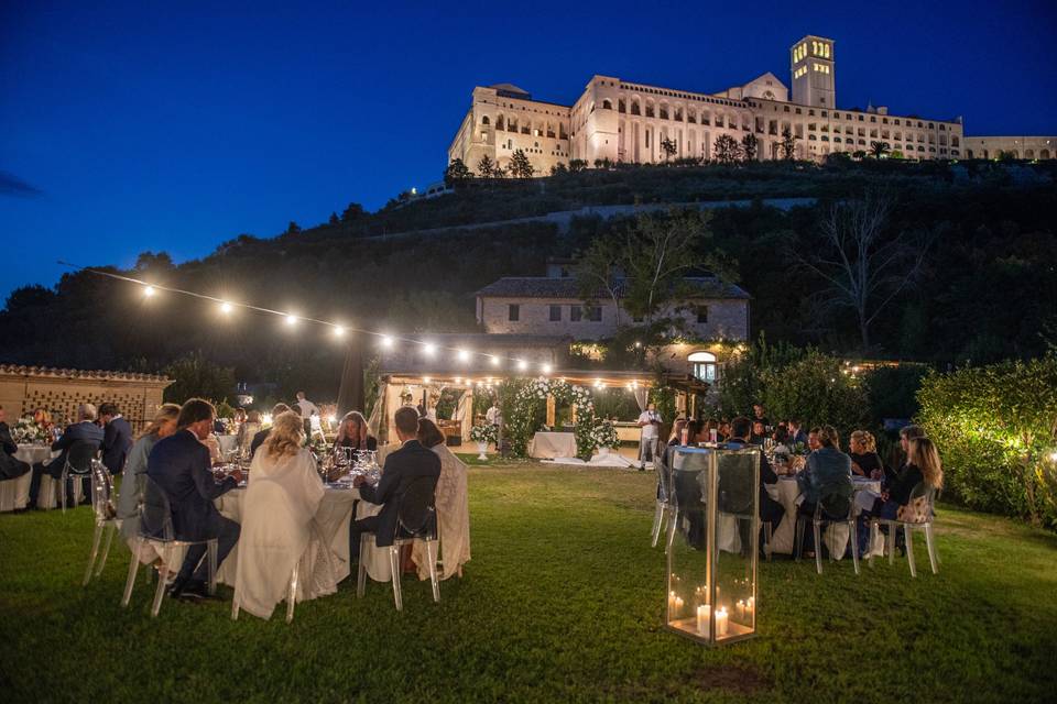 Celebrating below the Basilica
