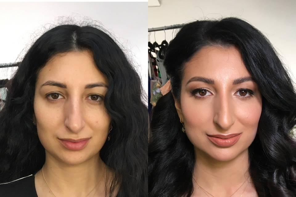 Before and after makeup