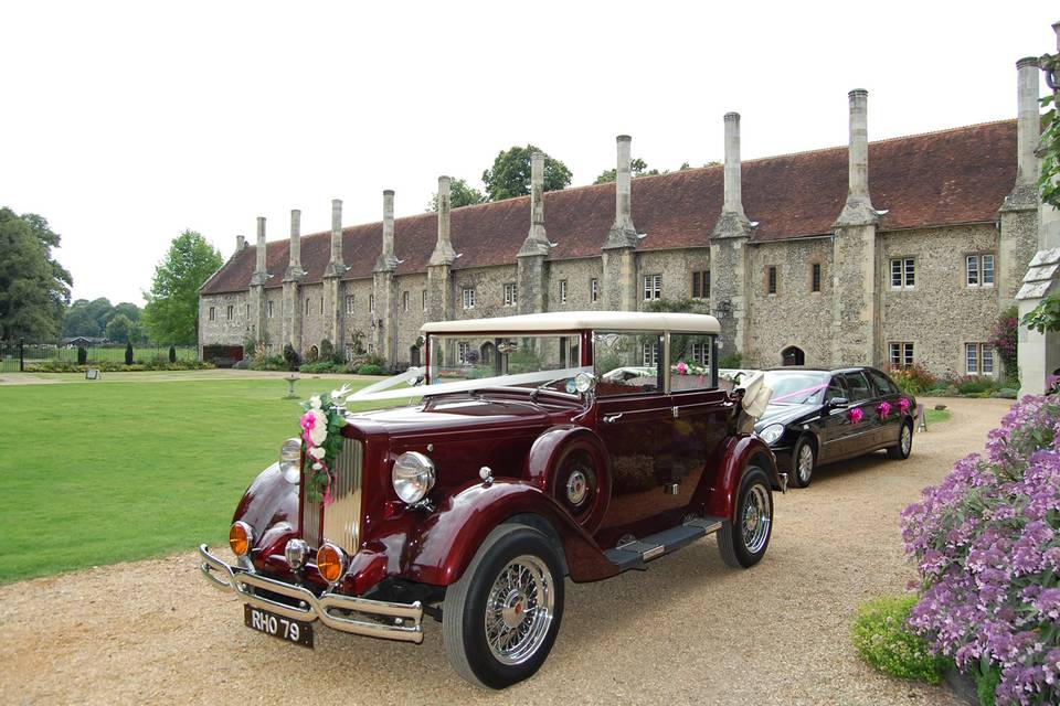 Elegant wedding car