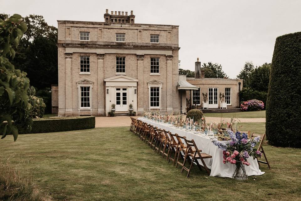 Dinner outside Manor House