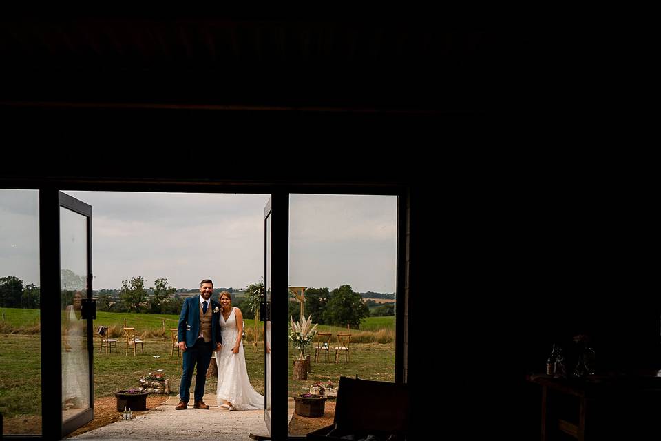 View out of tractor barn