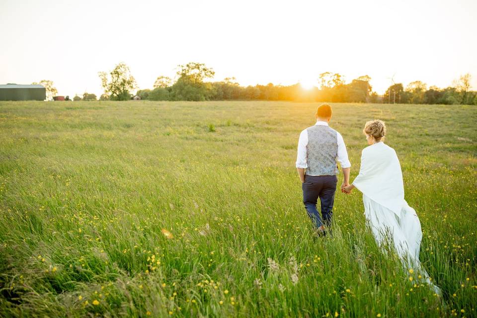 Bride & Groom sunset