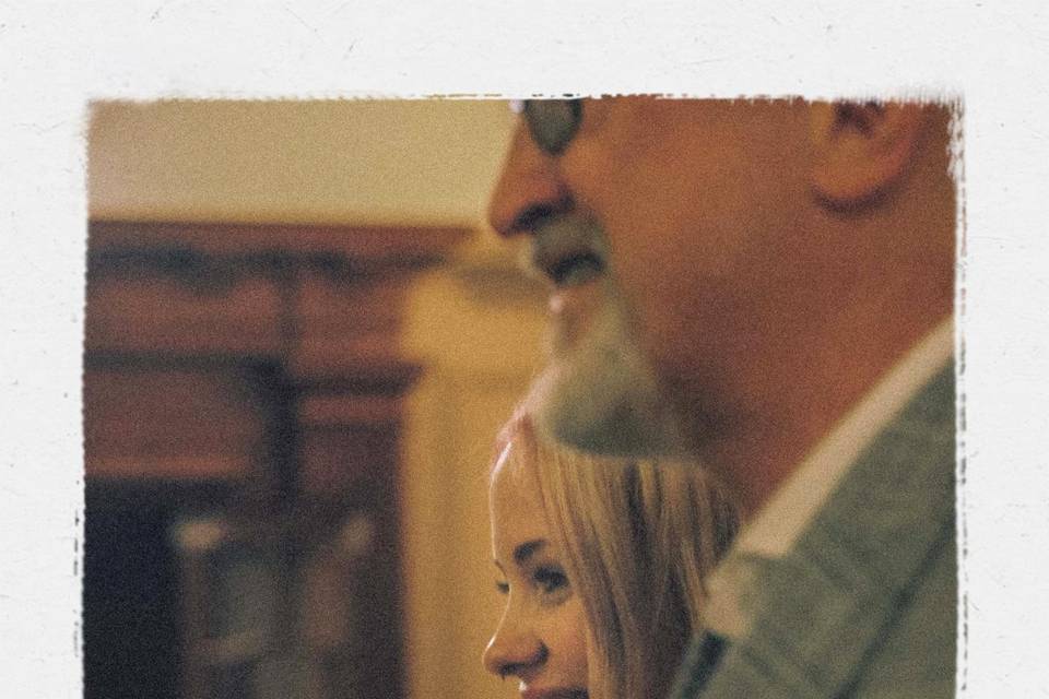 K walking down the isle