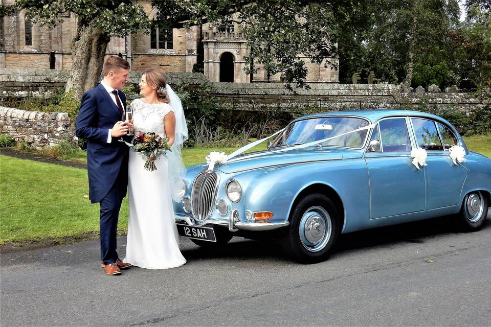 Classic wedding car