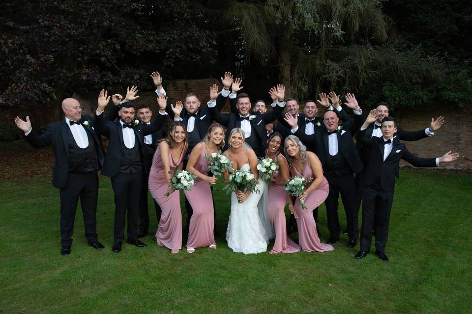 Fun with bridal party