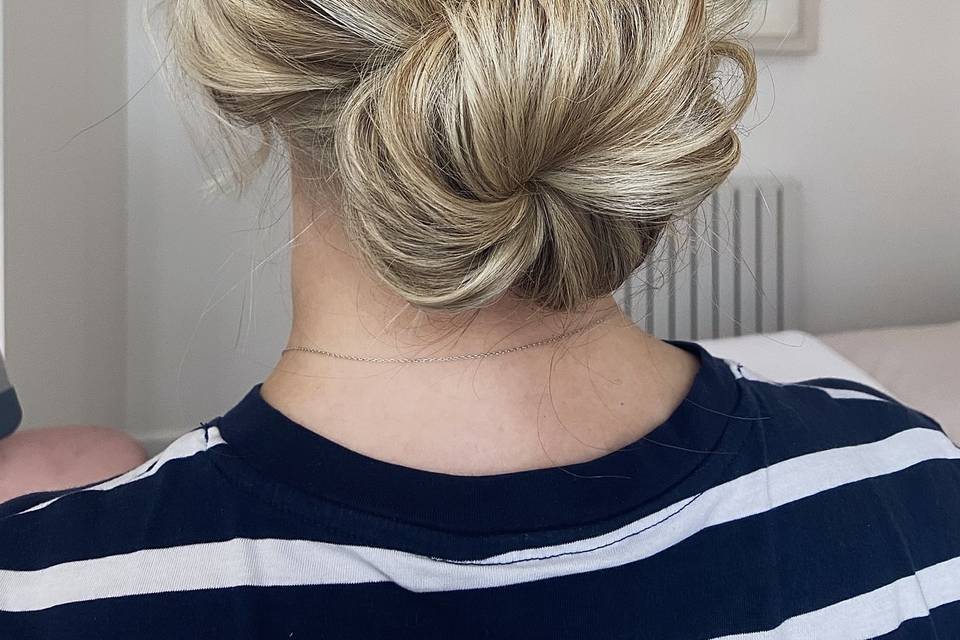 Textured bridal bun